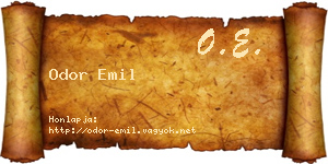Odor Emil névjegykártya